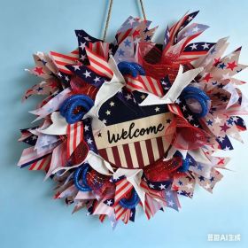 1PC Wooden tags for Independence Day, patriotic American homes, rural areas, wooden walls, door decorations, wooden crafts (Color: 55, size: 30*30*0.5cm)